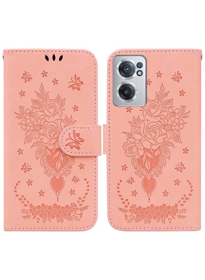 S-TOP Case For OnePlus Nord CE 2 5G Butterfly Rose Embossed Leather Phone Case - Image 1
