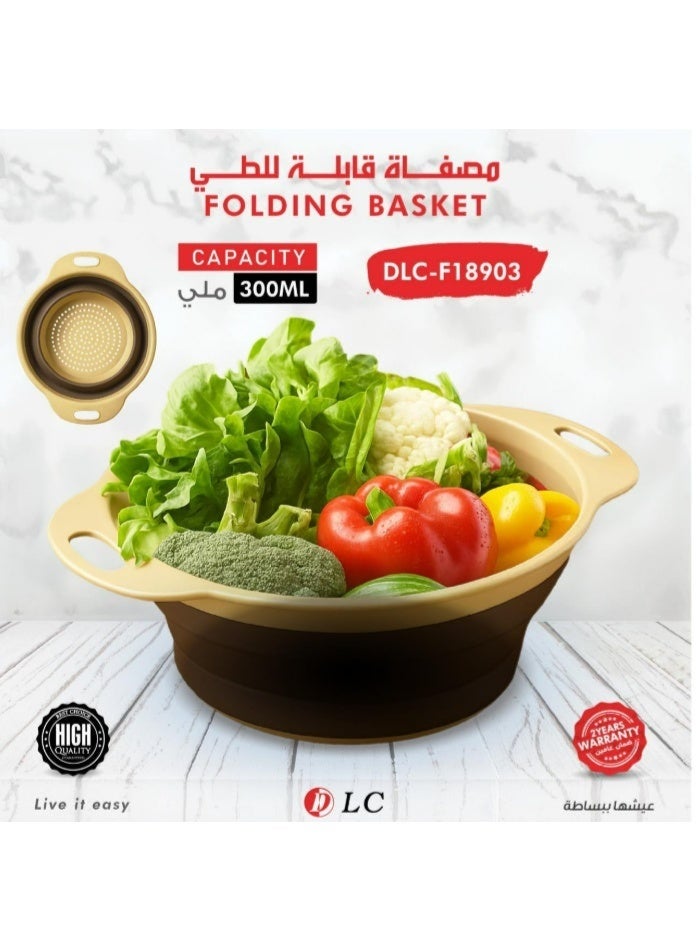 D L C Foldable Kitchen Basket 300ml for Washing and Draining