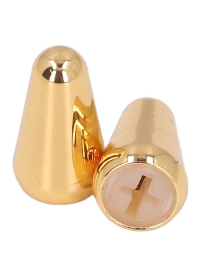 Thoraya - 2PCS Guitar Pickup Switch Caps 3 Way 5 Way Toggle Switch Knob Tip Replacement for ST TL Style Electric Guitars Gold - Image 1