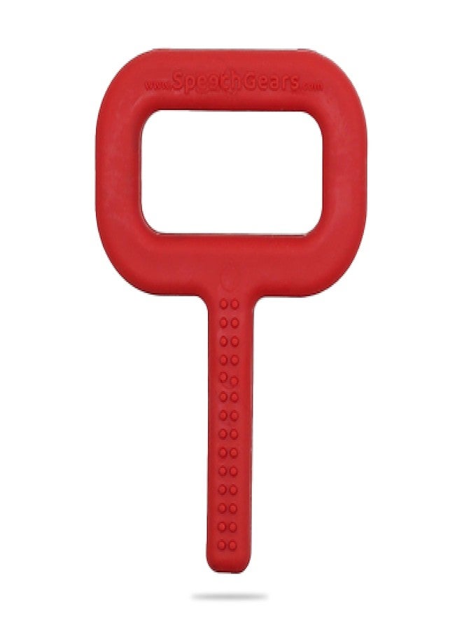 SPEECHGEARS Nylon Sensory-Bite, A Perfect Teether For Babies, Toddlers And Child. It Reduces Irritations Due To Budding Teeth Red(Hard) - Image 1