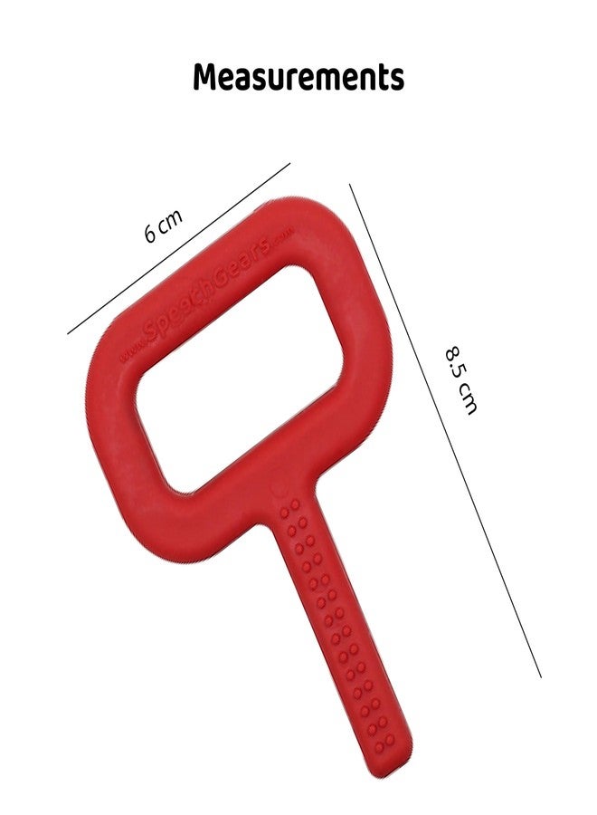 SPEECHGEARS Nylon Sensory-Bite, A Perfect Teether For Babies, Toddlers And Child. It Reduces Irritations Due To Budding Teeth Red(Hard) - Image 2