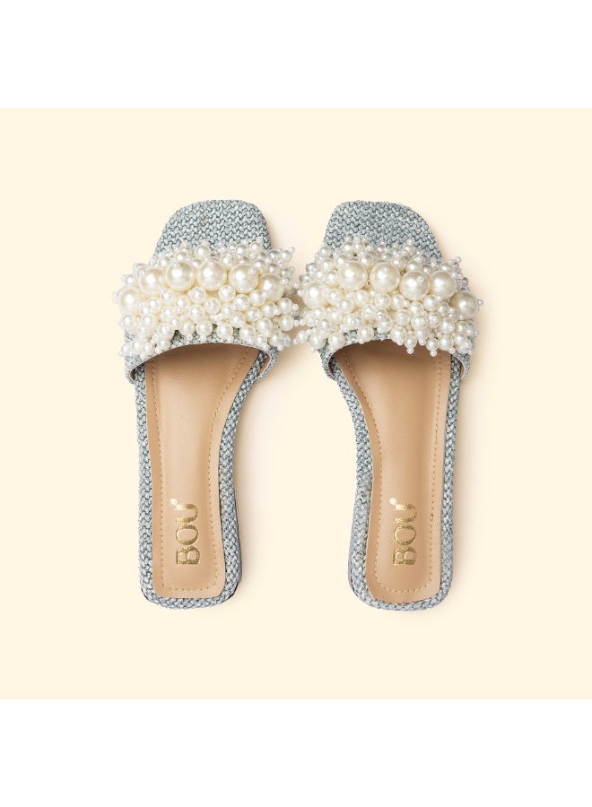 BOU SIRENA PEARL SLIDES - Ocean Dust - Image 2
