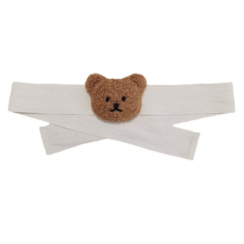 NUFR 2 Pack Cute Curtain Tiebacks Cartoon Bears Embroidered Animal Shape Bedroom Accessories (Brown) - Image 2