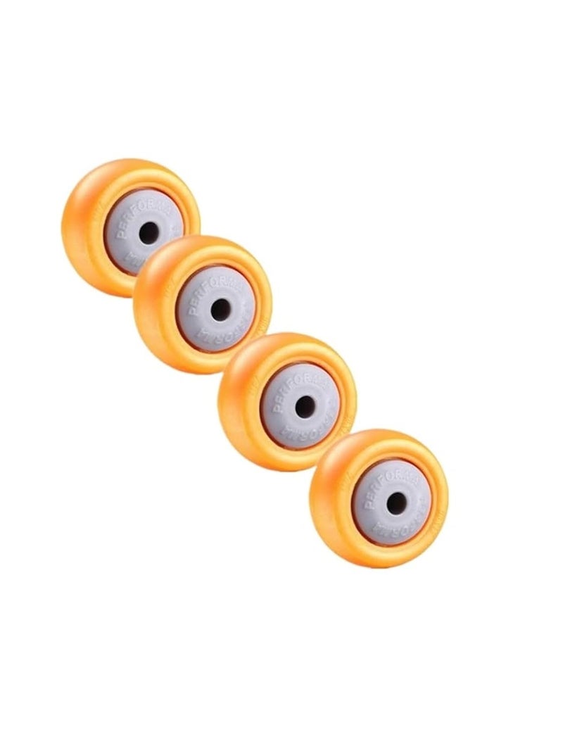 1 25 Inch Orange Caster Wheel Modified Nylon Universal Desk Chair Pulley Accessory - Image 2