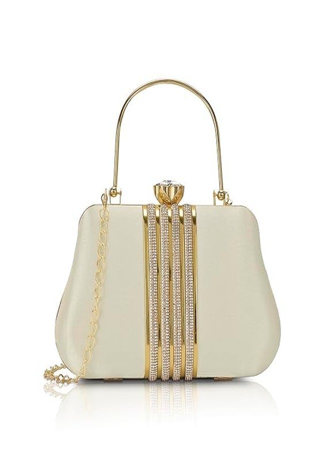 SELOME Signature Women's Orem Circle Frame Clutch | Ladies purse |Gift For Women(PISTA AND CREEM) - Image 1