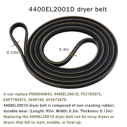 Casmer New Upgrade Dryer Roller Replacement Kit Fit for Lg or Kenmore Dryer, 4581EL2002C, 4561EL3002A, 4400EL2001D for DLEX8000V 79681072310 Dryer Drum Roller Kit Made of Premium Quality Material - Image 4