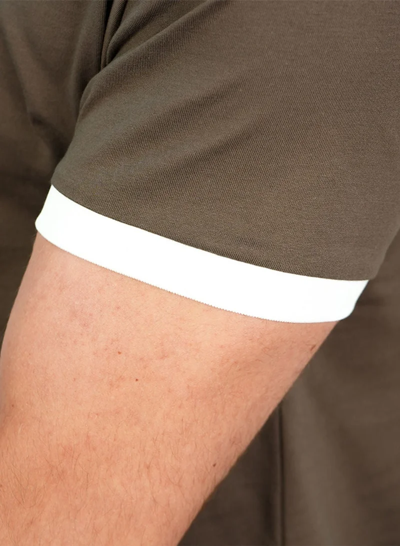 GIORDANO  Men’s Slim Cotton Crew Neck Tee with Embroidery for Men | Best Price UAE