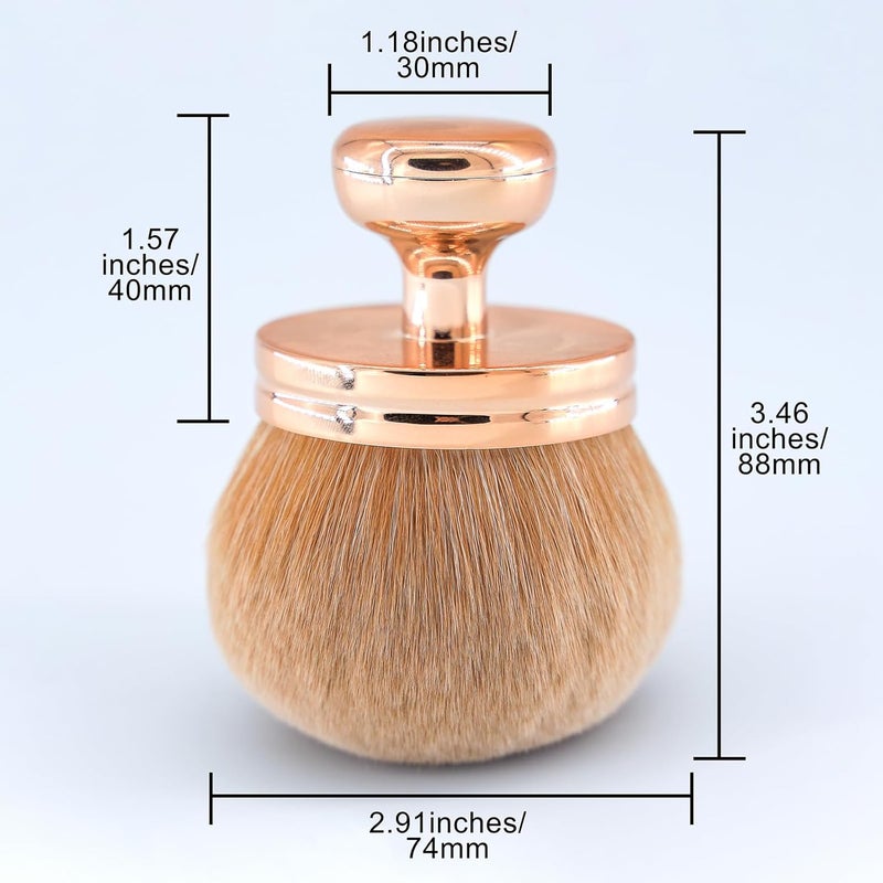 DRIPOO Extra Large Body Makeup Brush For Self Tanner Self Tan Back Applicator 74mm Wide-headed Kabuki Brush For Bronzers Blend Self Tanning Applicator Oval Face Leg Makeup Brush With Drawstring Bag - Image 2