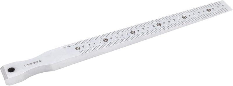 Stainless Steel Taper Gauge 0 4 6mm Hardened Engraved Scale Width Measuring Tool - Image 3