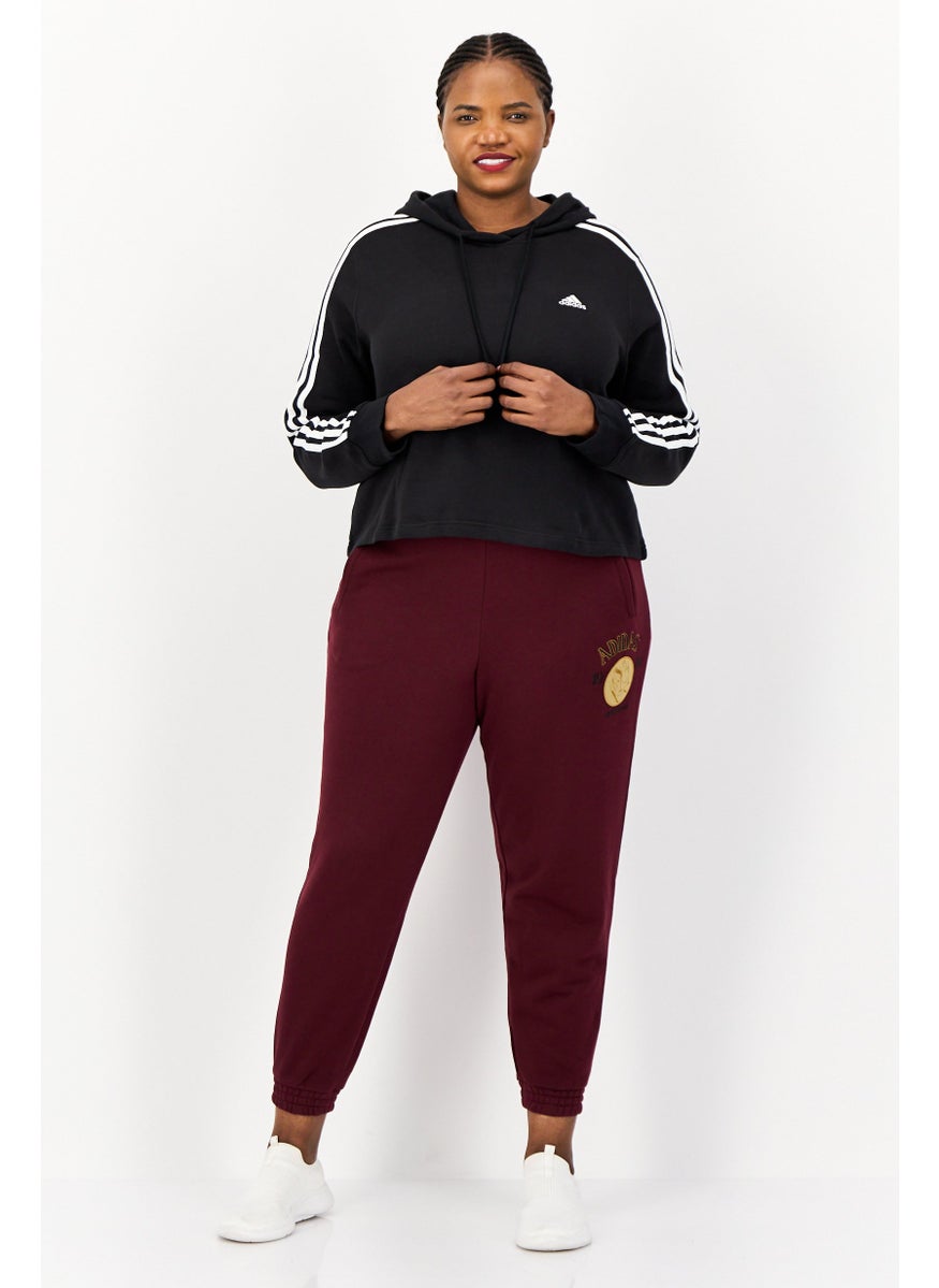 Adidas Women Plus Size Long Sleeve Outdoor Hoodie, Black  - Image 3