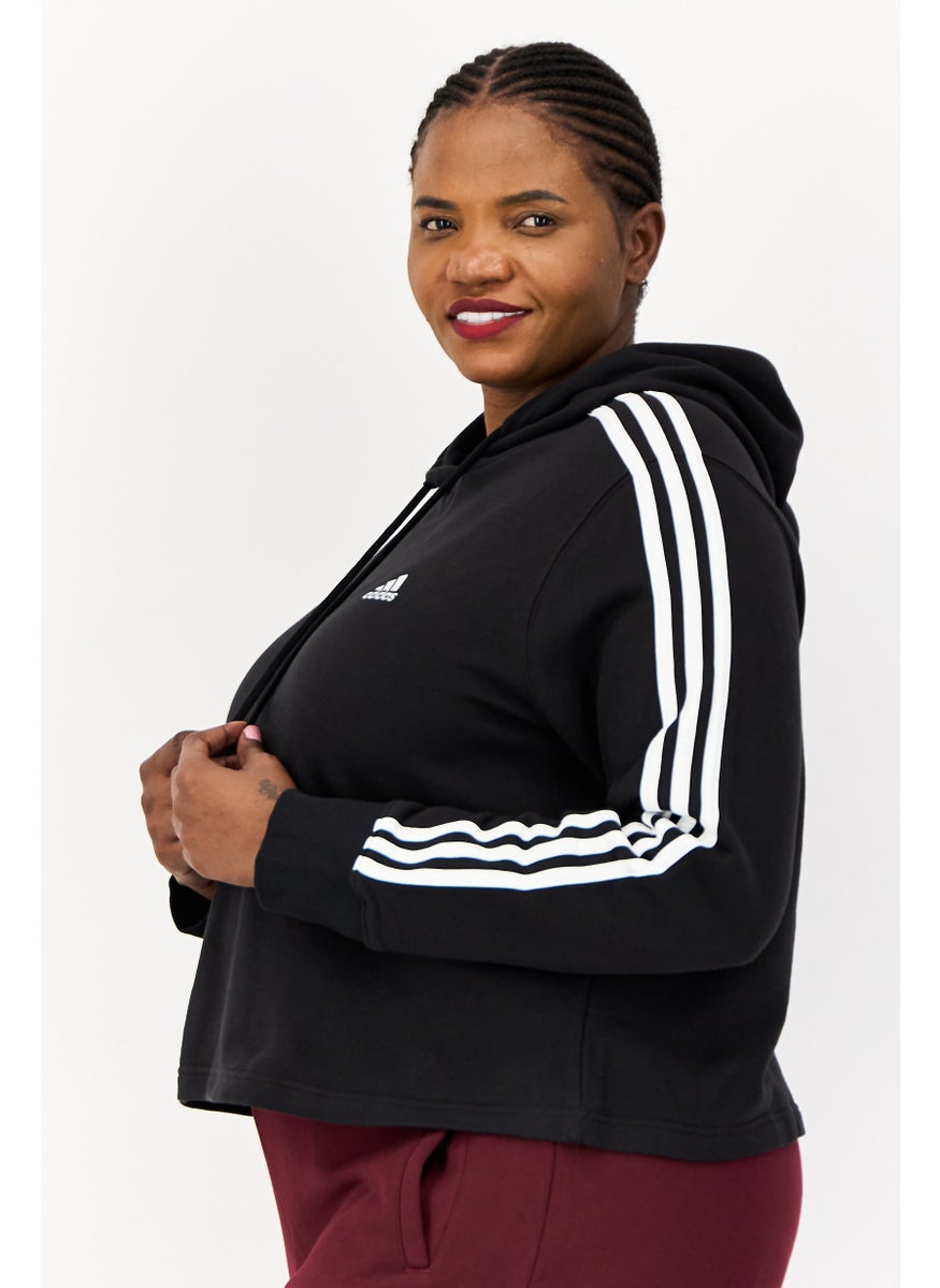 Adidas Women Plus Size Long Sleeve Outdoor Hoodie, Black  - Image 4