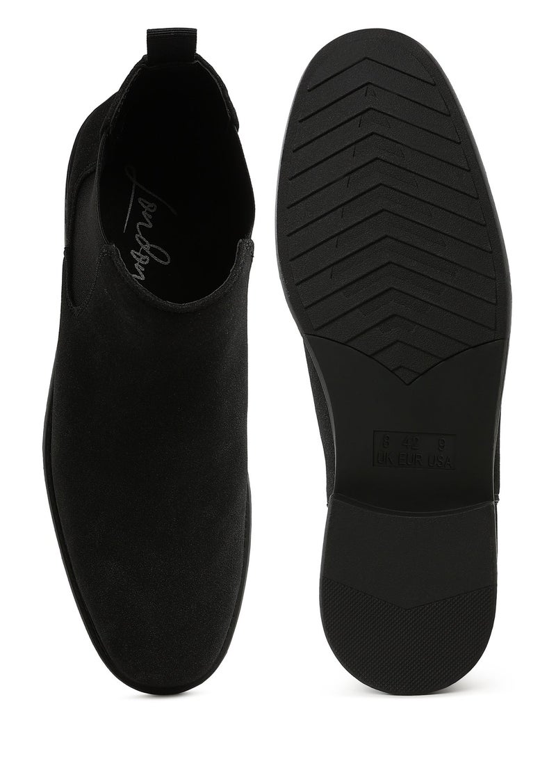 لندن راج أحذية تشيلسي رجالية من لندن راغ مصنوعة من الجلد الصناعي باللون الأسود - Image 4