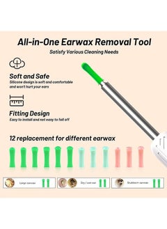 ASIV Ear Wax Removal, Wi-Fi Visible Ear Cleaner Kit with 12 Ear Pickers and Storage Case, Ear Wax Removal Tool with 1080 HD Camera and 6 Ear Scoops (White)  - Image 4