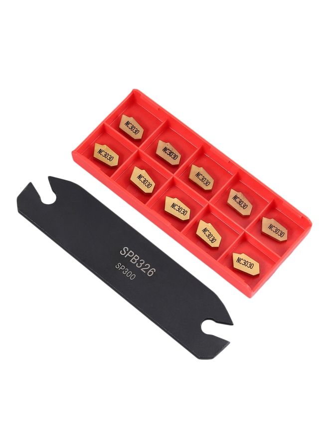 NIBEMINENT Tool Organizer With 10 Cut-Off Insert Red/Black/Gold 2x4x12cm  - Image 1