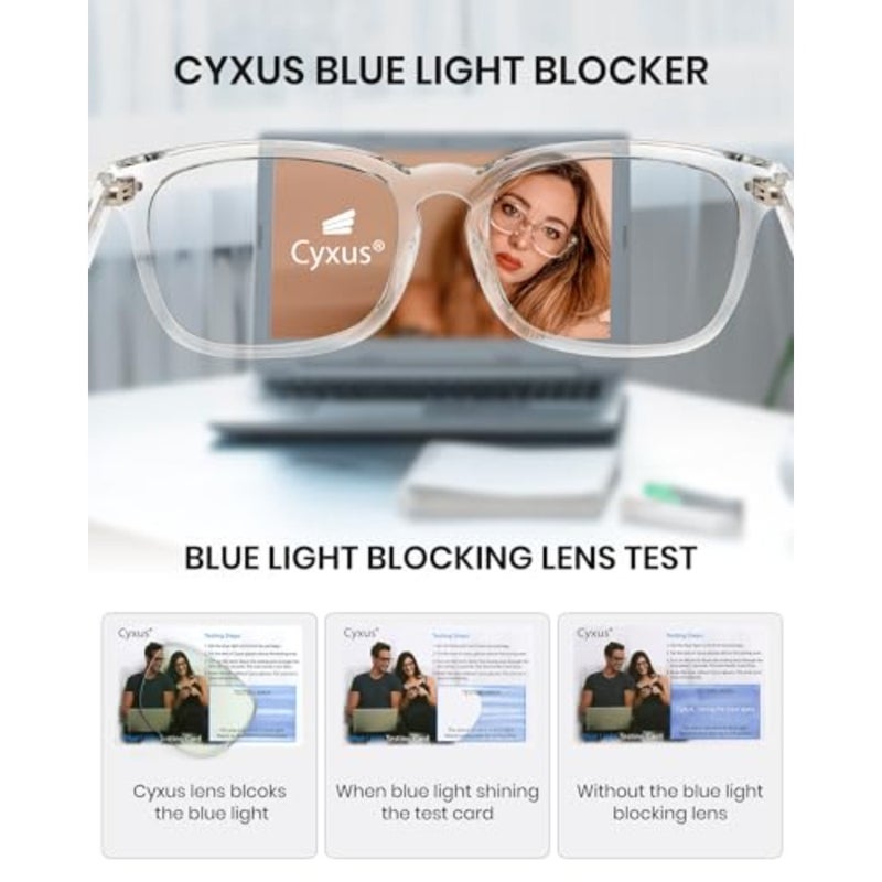 نظارات Cyxus Blue Light Filter بدون وصفة طبية مضادة للضوء الأزرق من أجهزة الكمبيوتر المحمولة والهواتف الذكية والأجهزة اللوحية والشاشات الأخرى - Image 2