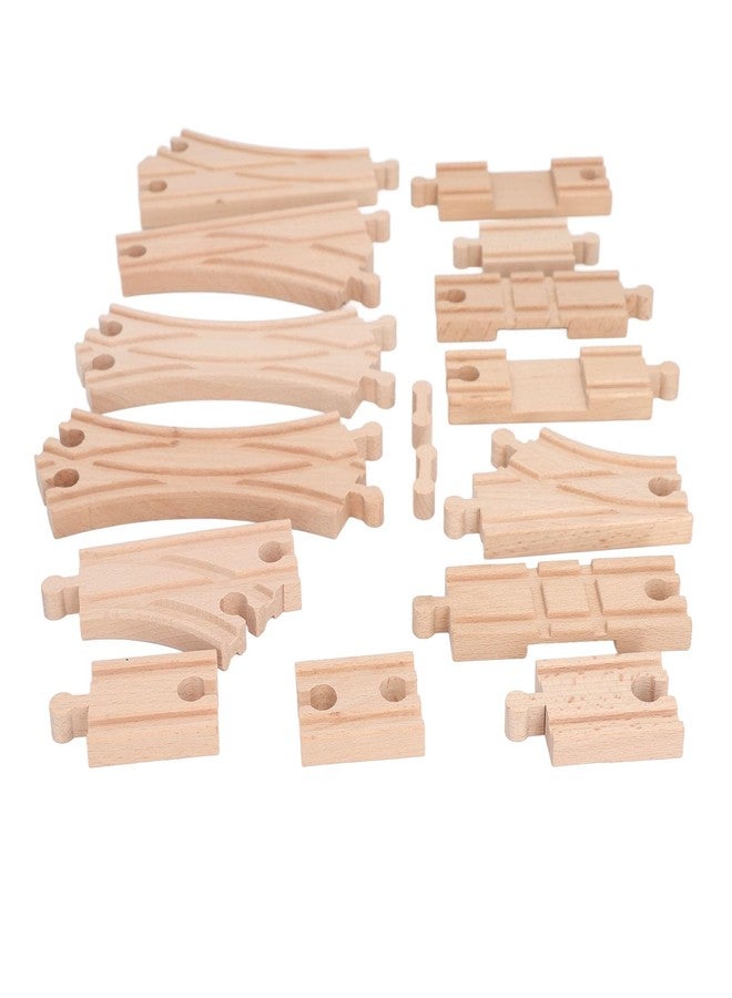 BROLEO Wooden Track Set, Educational Skill Development Wooden Track Expansion Pack Assembly Kit for Toddlers - Image 1