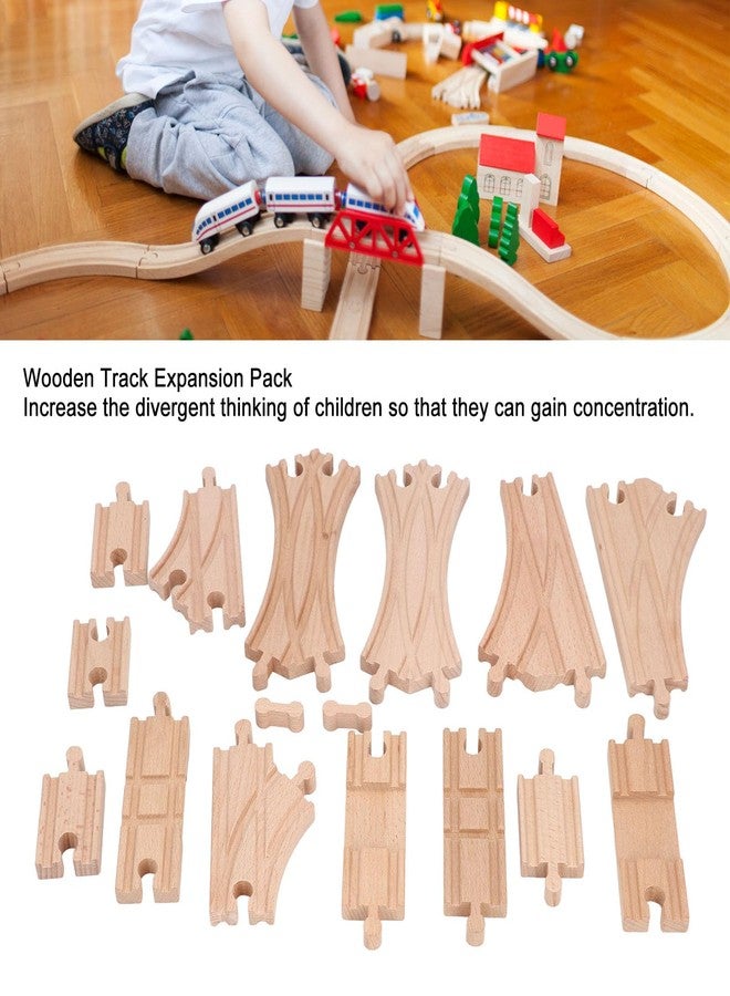 BROLEO Wooden Track Set, Educational Skill Development Wooden Track Expansion Pack Assembly Kit for Toddlers - Image 2