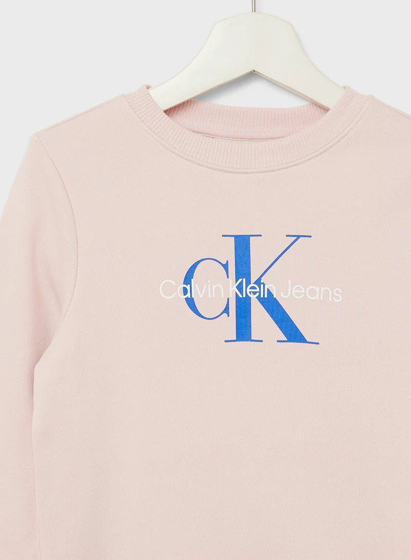 كالفن كلاين جينز Kids Graphic Logo Sweatshirt