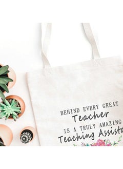 WCGXKO Teaching Assistant Gift Teacher's Aide Gift Teaching Assistant Zipper Pouch Cosmetics Bag Appreciation Gift (AMAZING Teaching Assistant tote), Talk Less Smile More  - Image 5