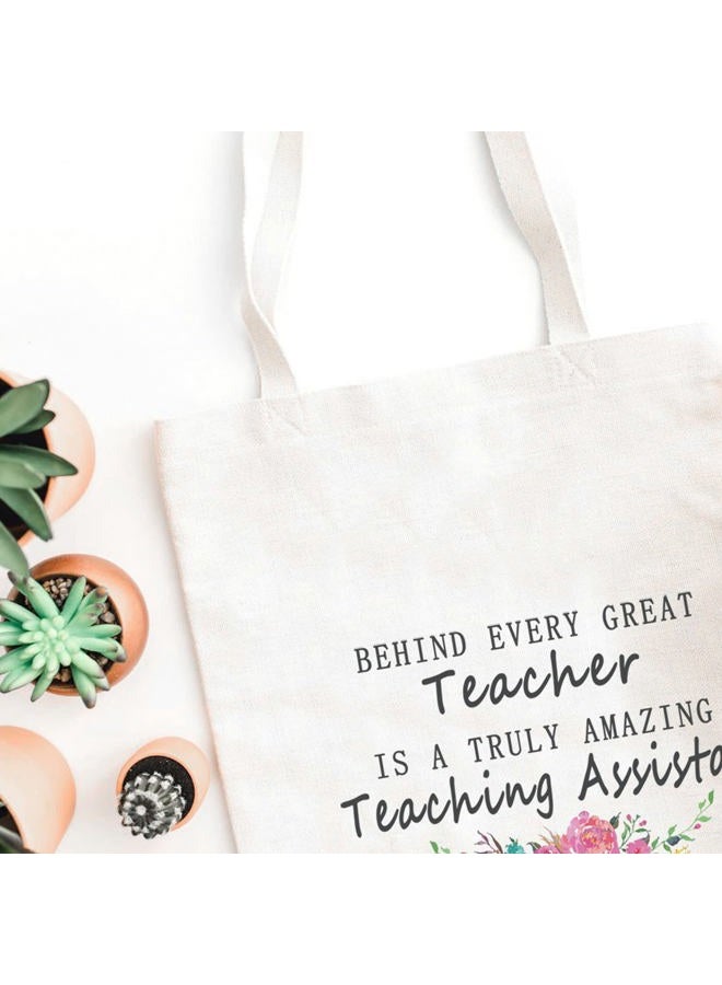 WCGXKO Teaching Assistant Gift Teacher's Aide Gift Teaching Assistant Zipper Pouch Cosmetics Bag Appreciation Gift (AMAZING Teaching Assistant tote), Talk Less Smile More - Image 5