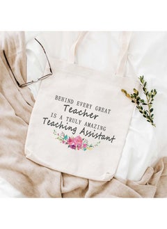 WCGXKO Teaching Assistant Gift Teacher's Aide Gift Teaching Assistant Zipper Pouch Cosmetics Bag Appreciation Gift (AMAZING Teaching Assistant tote), Talk Less Smile More  - Image 4