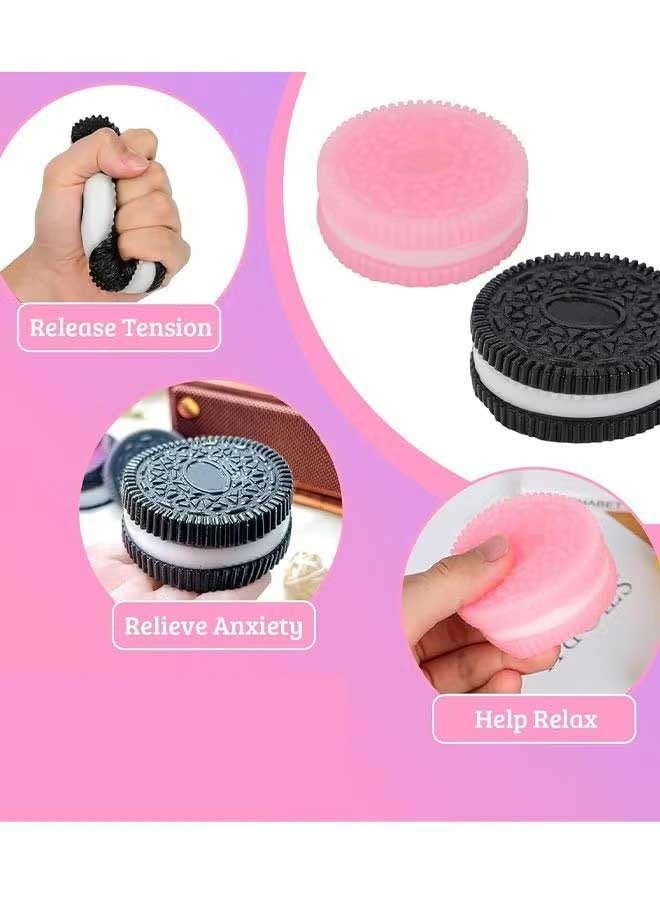 4 Pack Handmade Soft Cookie Squishy,Silicone Taba Squishy Toy,Perfect Stress and Anxiety Relief，for Friends,(Four Color) - Image 2