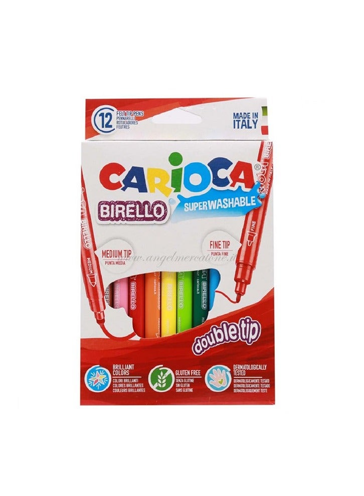 كاريوكا مجموعة أقلام ملونة قابلة للغسل للغاية مكونة من 24 قطعة من بيريلو أخضر/أحمر/أصفر - Image 2