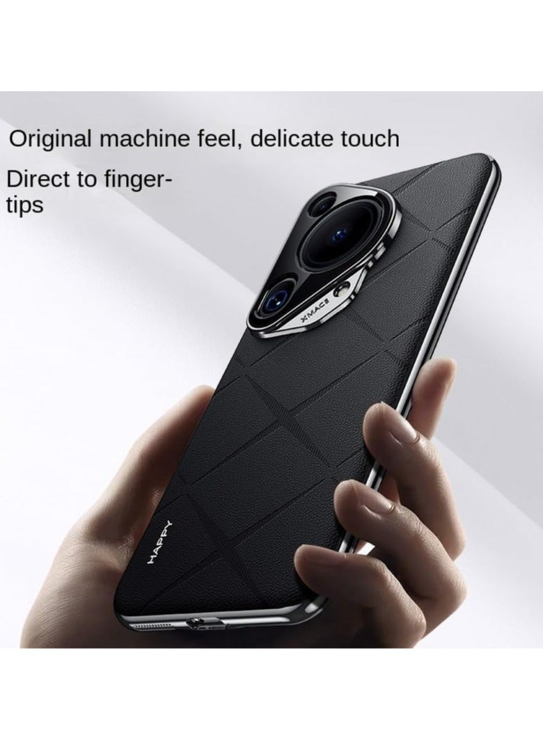 general Luxury PU Leather Case for Huawei Pura 70 Ultra,with Lens Protector,Anti-fingerprint Leather Phone Case for Pura 70 Ultra - Image 3