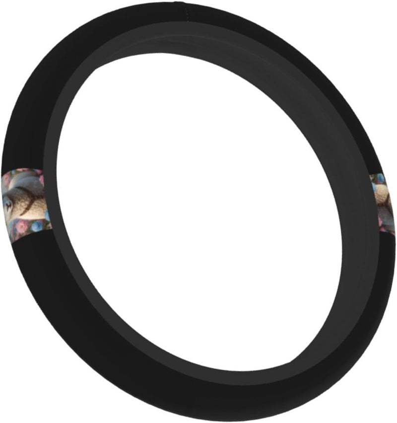 Floral Ram Fantasy Art Steering Wheel Cover for Women Men Steering Wheel Grip Wrap for Car 15 Inch - Image 3