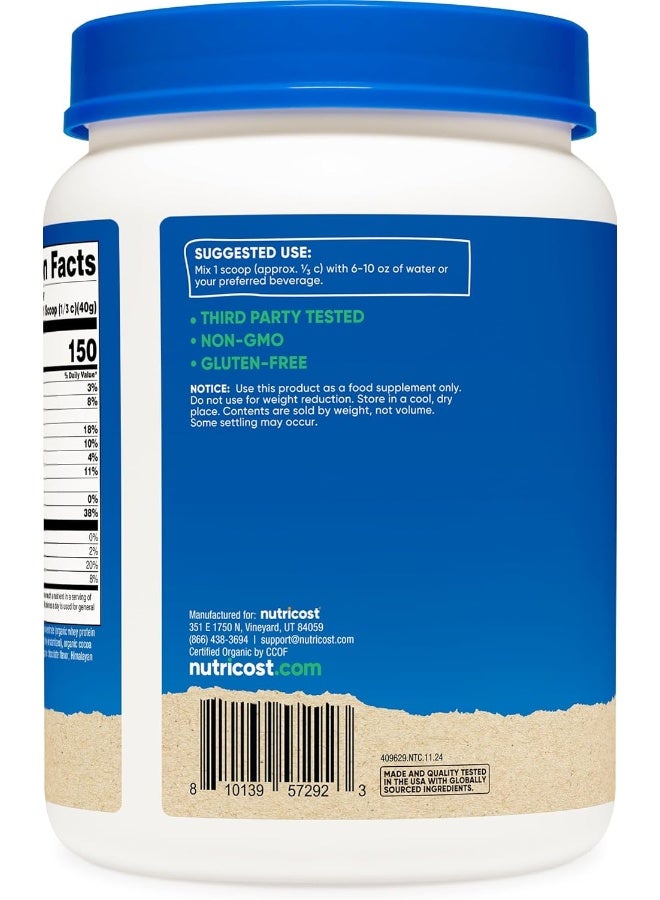 Nutricost Organic Whey Protein Concentrate, Double Chocolate Flavored, (1Lb) - Gluten-Free, Non-Gmo - Image 4