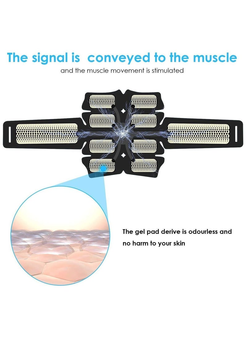 KASTWAVE Abs Stimulator Abdominal Toning Belt, USB Charging Portable Fitness Muscle Trainer for Abdomen, Arm, and Leg with 6 Modes and 10 Strength Levels - Image 3