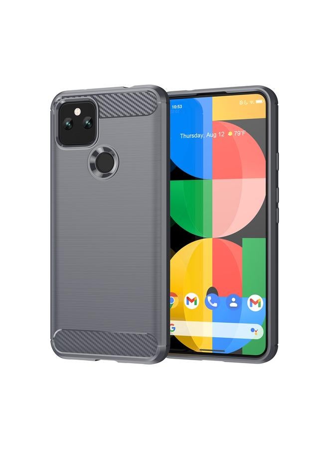 Zaboon Case For Google Pixel 5 Brushed Texture Carbon Fiber TPU Case - Image 1