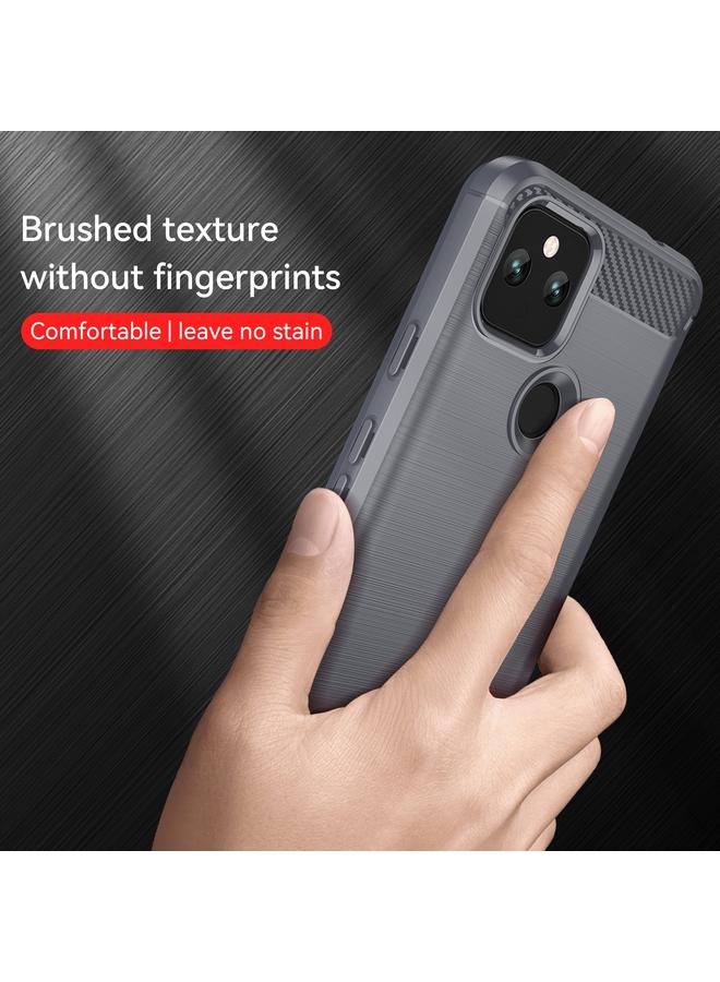 Zaboon Case For Google Pixel 5 Brushed Texture Carbon Fiber TPU Case - Image 5