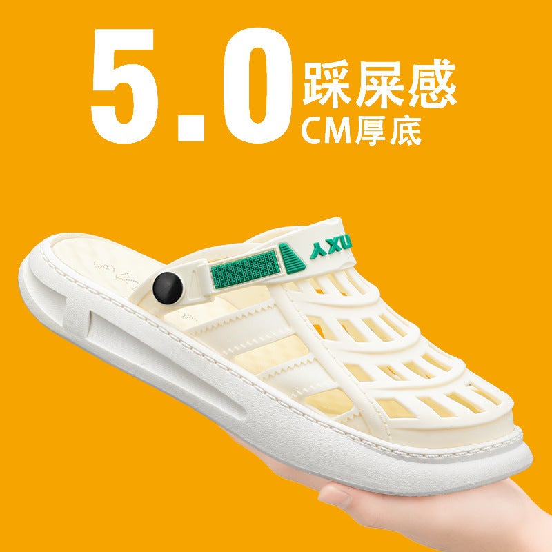 2024 Summer Men'S Slippers Fashionable And Versatile Beach Sandals Outdoor Wear Sports Slippers Casual Breathable Crocs For Men - Image 3