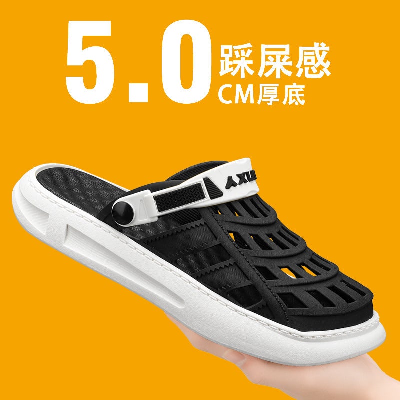 2024 Summer Men'S Slippers Fashionable And Versatile Beach Sandals Outdoor Wear Sports Slippers Casual Breathable Crocs For Men - Image 2
