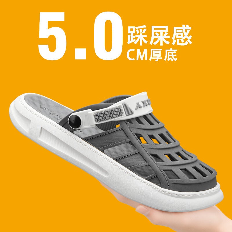 2024 Summer Men'S Slippers Fashionable And Versatile Beach Sandals Outdoor Wear Sports Slippers Casual Breathable Crocs For Men - Image 4