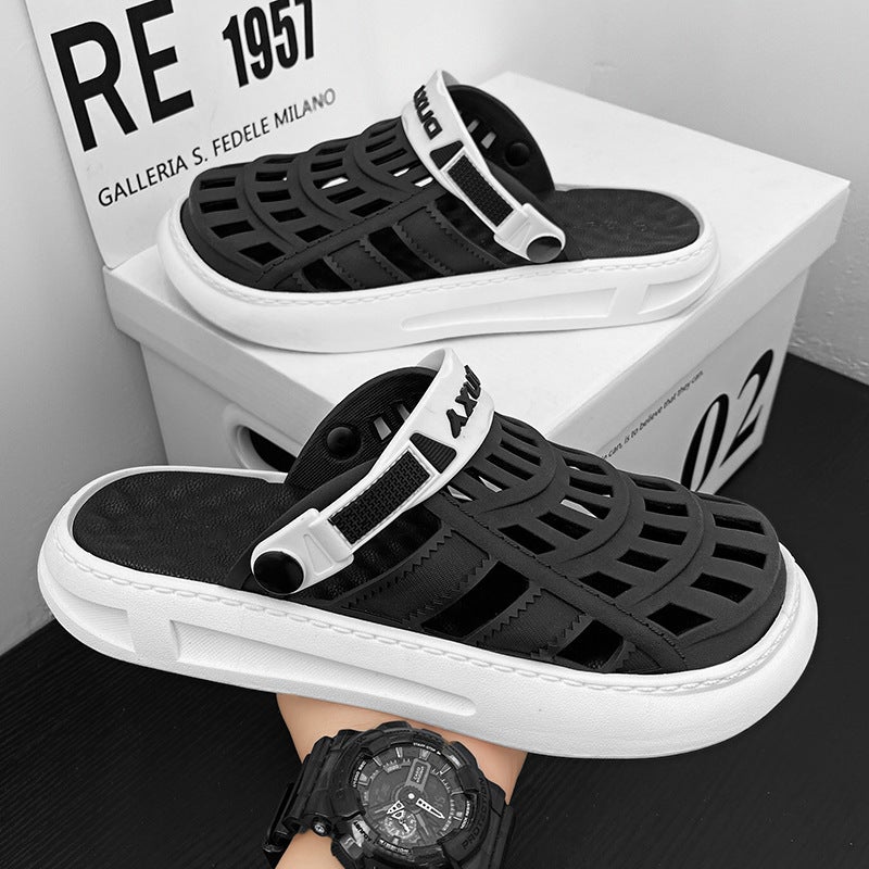 2024 Summer Men'S Slippers Fashionable And Versatile Beach Sandals Outdoor Wear Sports Slippers Casual Breathable Crocs For Men - Image 5