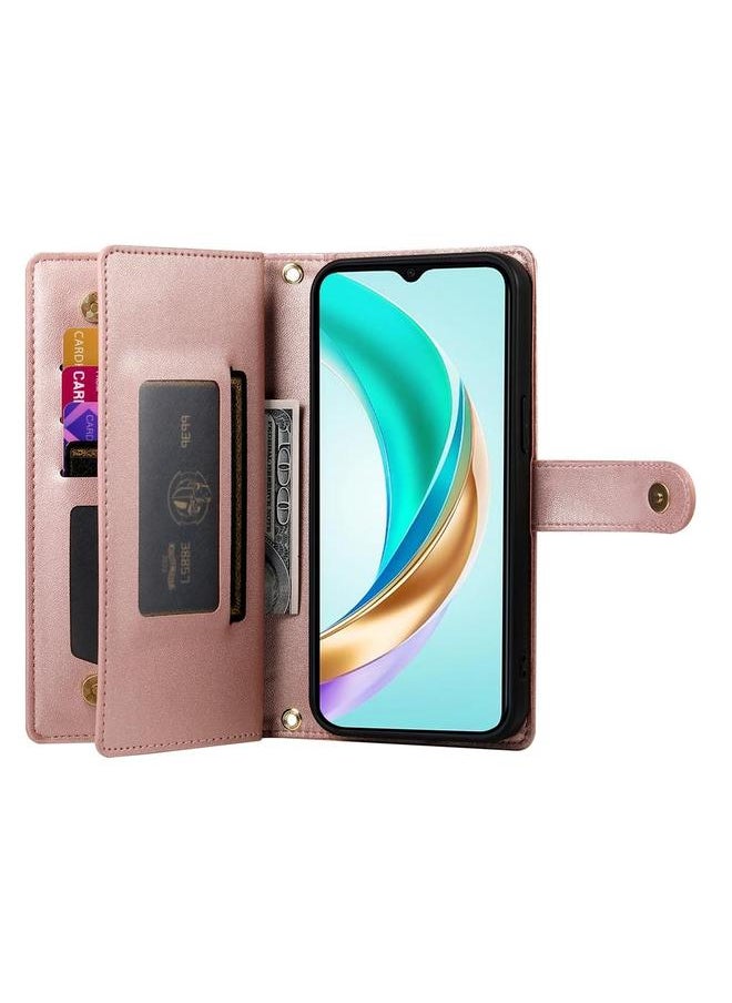 Zaboon Case For Honor X9c Global / Magic7 Lite Nine Card-slot Zipper Wallet Bag Leather Phone Case  - Image 3
