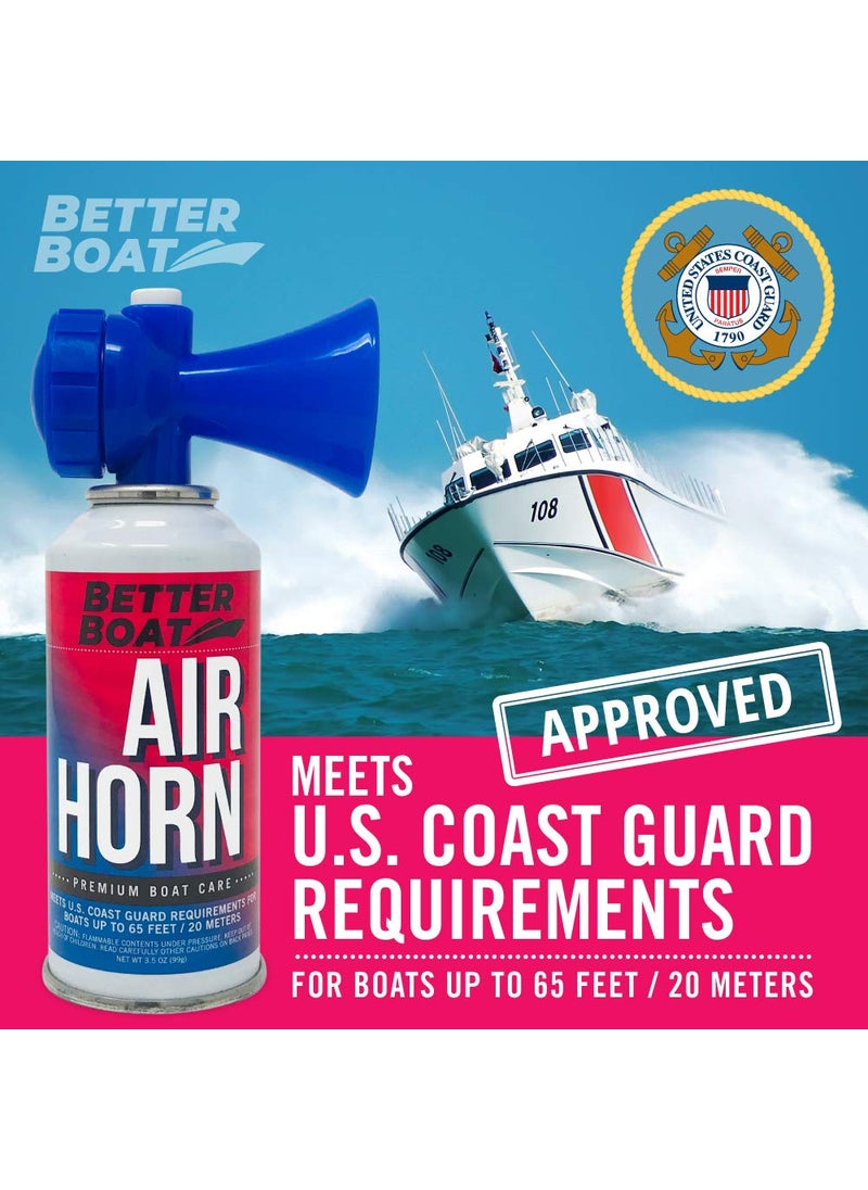 Better Boat Marine Safety Air Horn, Very Loud Handheld Fog Horn, Large Compressed Can 3.5oz for Boating and Walking Safety  - Image 3
