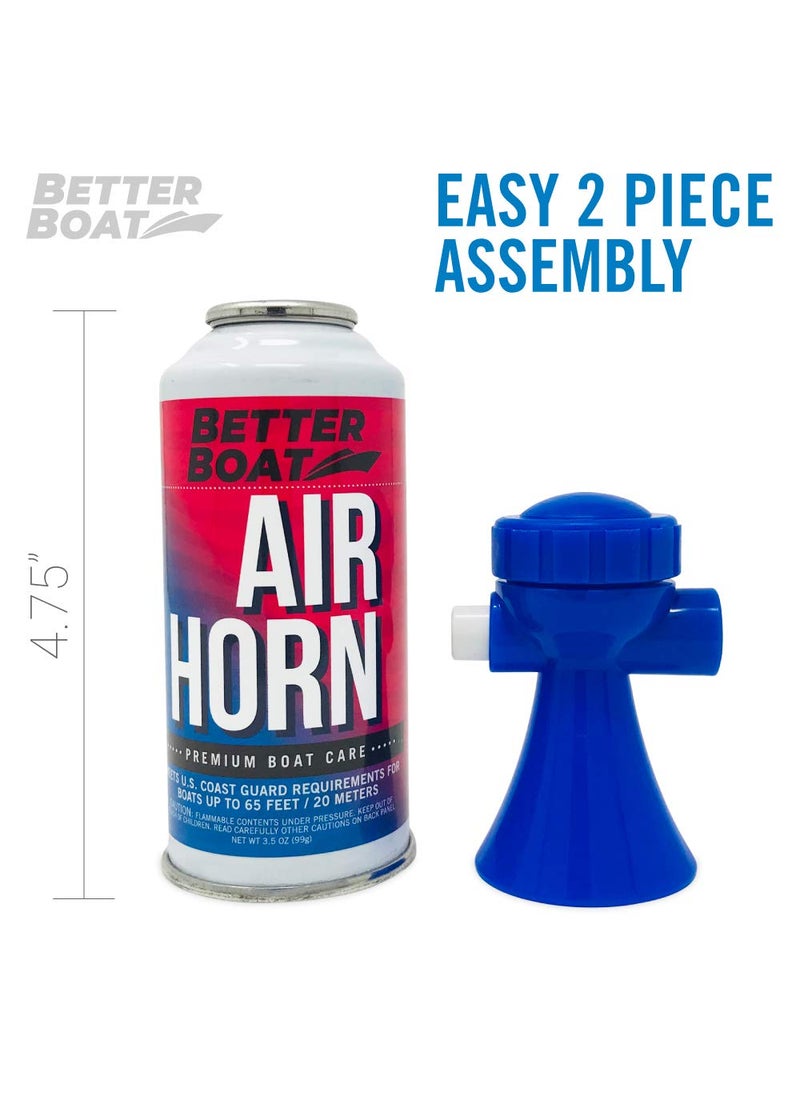 Better Boat Marine Safety Air Horn, Very Loud Handheld Fog Horn, Large Compressed Can 3.5oz for Boating and Walking Safety  - Image 5