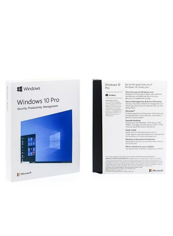 Windows Windows 10 Professional Usb English 32 Bit 64 Bit with USB | Retail Box | Lifetime - Image 2