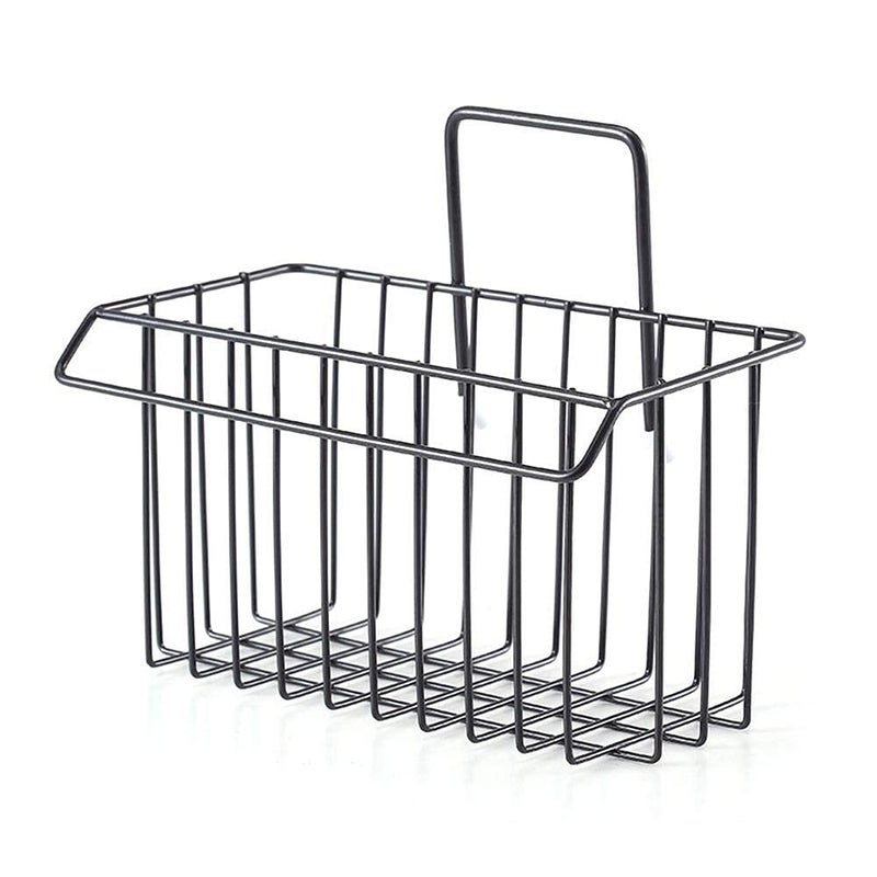 Greeya Bathroom Basket Rack - Kitchen Storage And Towel Holder - Multipurpose Rack And Shampoo Holder - Adhesive Metal Basket Shelf for Sink Sponge Holder, Shampoo, Conditioner, Liquid and Toothbrush Holder - Image 1