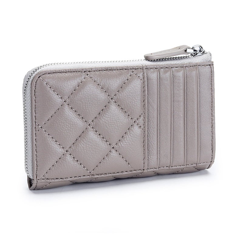 Genuine Leather Women'S Coin Purse New 2025 Fashion Chanel Style Rhombic Short Small Wallet Multi-Card Id Card Bag - Image 5