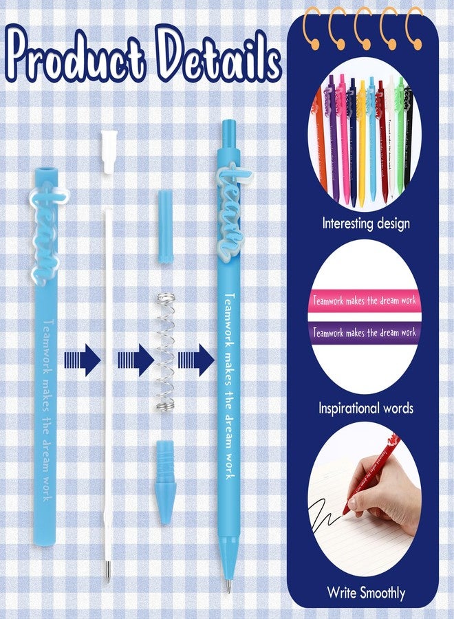 Sayglossy مجموعة أقلام حبر جاف من Sayglossy، ٢٠ قطعة، هدية تقدير للعمل الجماعي، مزينة باقتباسات ملهمة، مناسبة لأسبوع ٢٠٢٦، هدايا شكر لزملاء العمل والموظفين، هدايا لحفلات المكتب. - Image 2