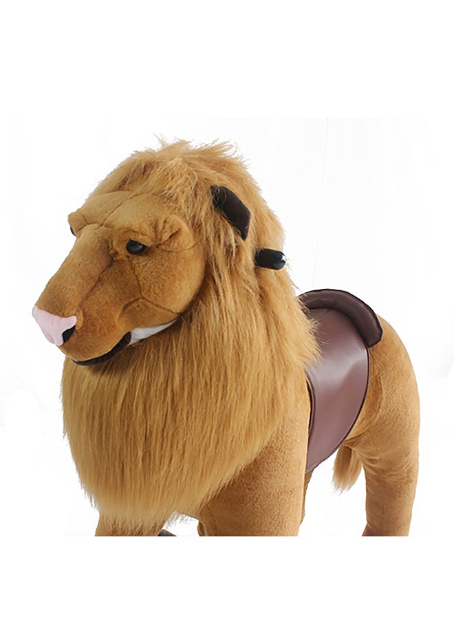African Lion Pony Rideamal Ride-On Cycle Toy For Kids – Mechanical Plush Ride-On With Handlebar Steering, No Battery, Indoor & Outdoor Use, Age 3+ - Image 3