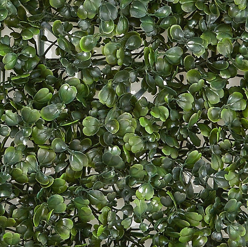 Fourwalls Artificial PVC Eucalyptus Boxwood Wall Mat (Green, 15 cm x 15 cm x 2 cm) -Set of 12 - Image 3