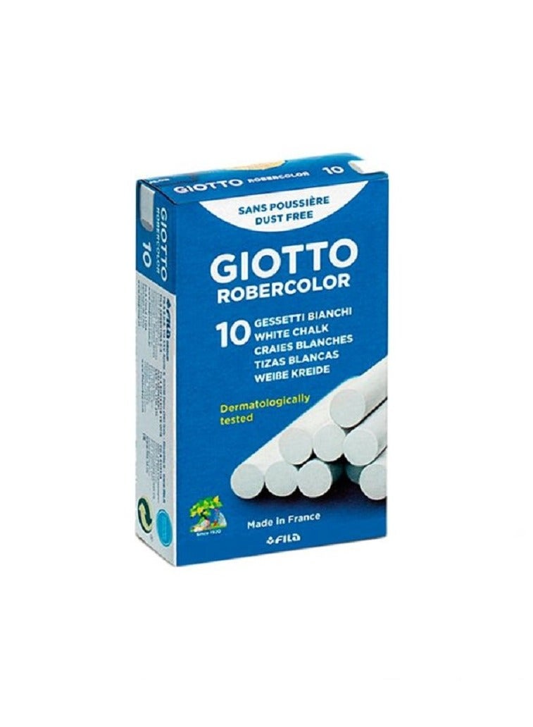 Giotto Chalkboard 10-piece French white chalk