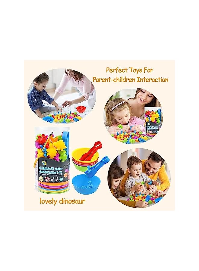 PROMASS Dinosaur Toys Matching Games with Sorting Cups,Color Sorting and Sensory Training,STEM Montessori Preschool Educational Learning Toys,Gift for Kids Aged 3 4 5 Years Old Boys Girls - Image 4