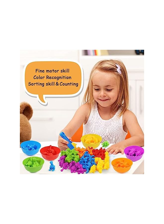 PROMASS Dinosaur Toys Matching Games with Sorting Cups,Color Sorting and Sensory Training,STEM Montessori Preschool Educational Learning Toys,Gift for Kids Aged 3 4 5 Years Old Boys Girls - Image 5