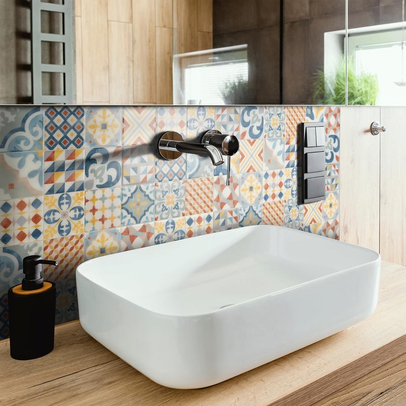 SMART TILES Peel and Stick Backsplash - 5 Sheets of 9" x 9" - 3D Adhesive Peel and Stick Tile Backsplash for Kitchen, Bathroom, Wall Tile - Image 5